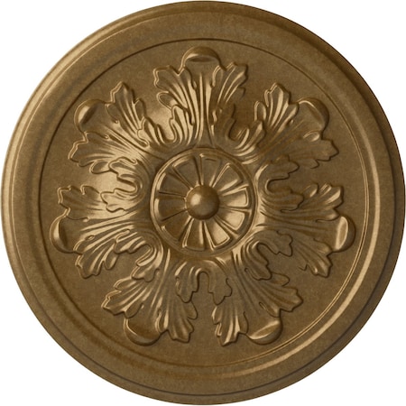 Ekena Millwork Legacy Acanthus Ceiling Medallion (Fits Canopies up to 3 1/2"), 12 3/4"OD x 7/8"P, Pale Gold CM12LEPAS